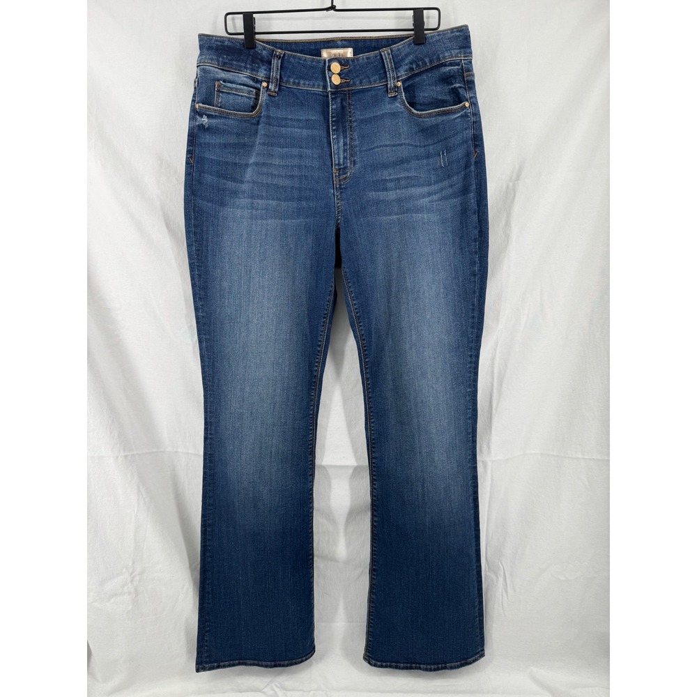 KUT from the Kloth Womens High Rise Bootcut Jeans Blue Medium Wash Size 16
